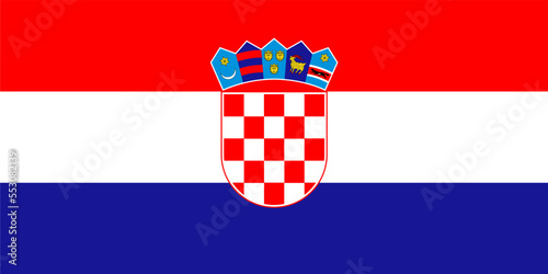 Croatia flag standard shape and color