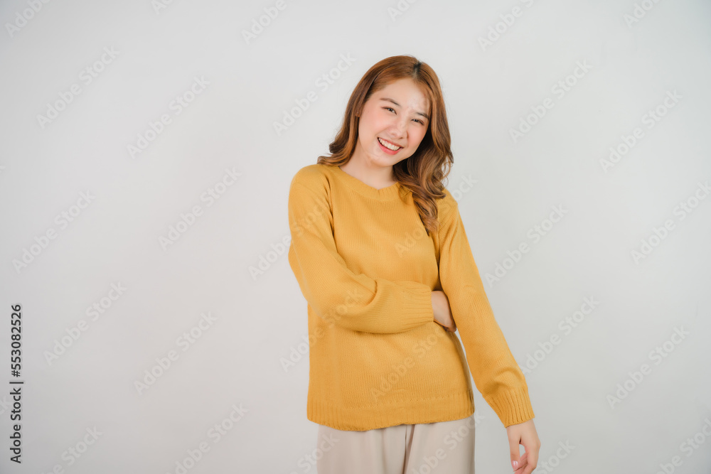 portrait of attractive asian woman isolated on white background portrait of attractive asian woman isolated on white background