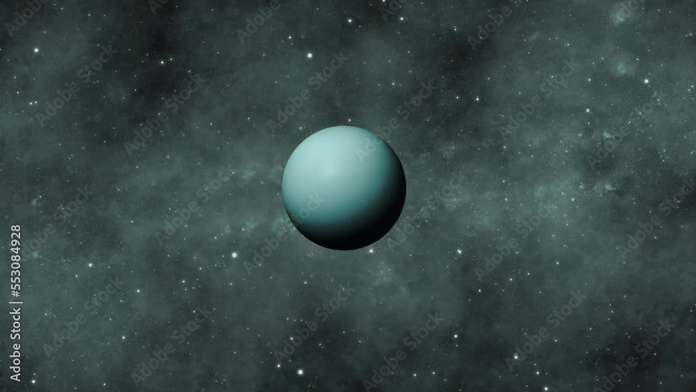Rotated viewing zoom in Uranus realistic planet Rotated viewing zoom in Uranus realistic planet