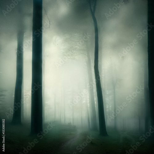 Path into the fog, eerie journey, supernatural