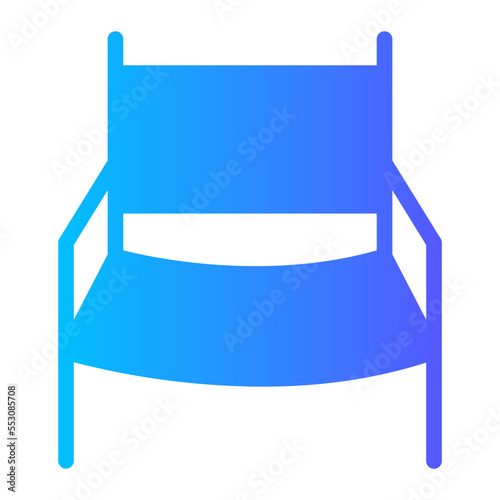 folding chair gradient icon