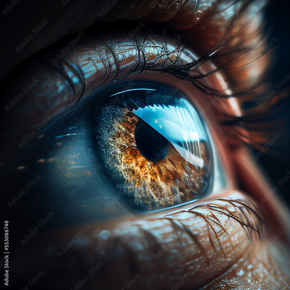 human eye close up, generative AI human eye close up, generative AI