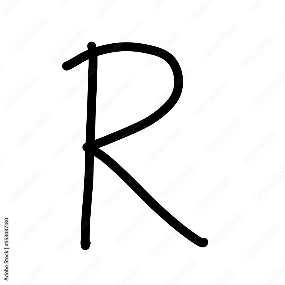 Handwriting Alphabet R