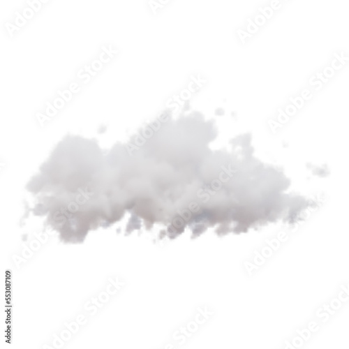 Realistic Fluffy Cloud 3d Render