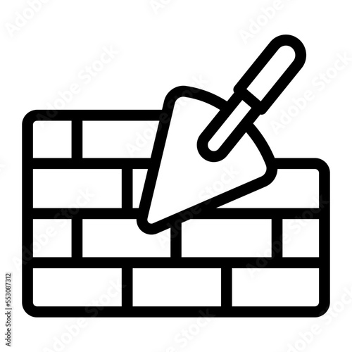 brickwall line icon