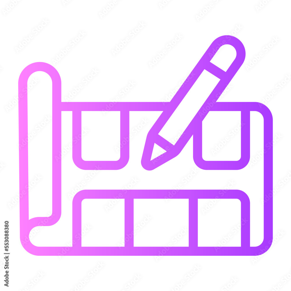 blueprint gradient icon blueprint gradient icon
