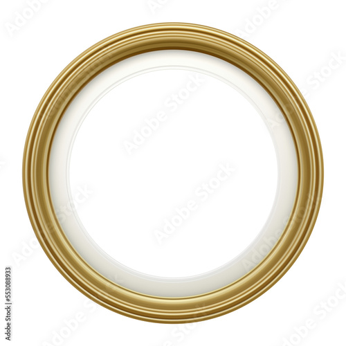 Gold round frame