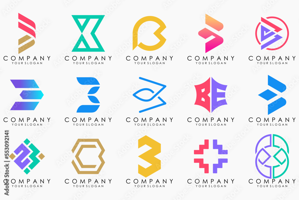 abstract letter B logo icon set. design for business of luxury, elegant, simple. abstract letter B logo icon set. design for business of luxury, elegant, simple.