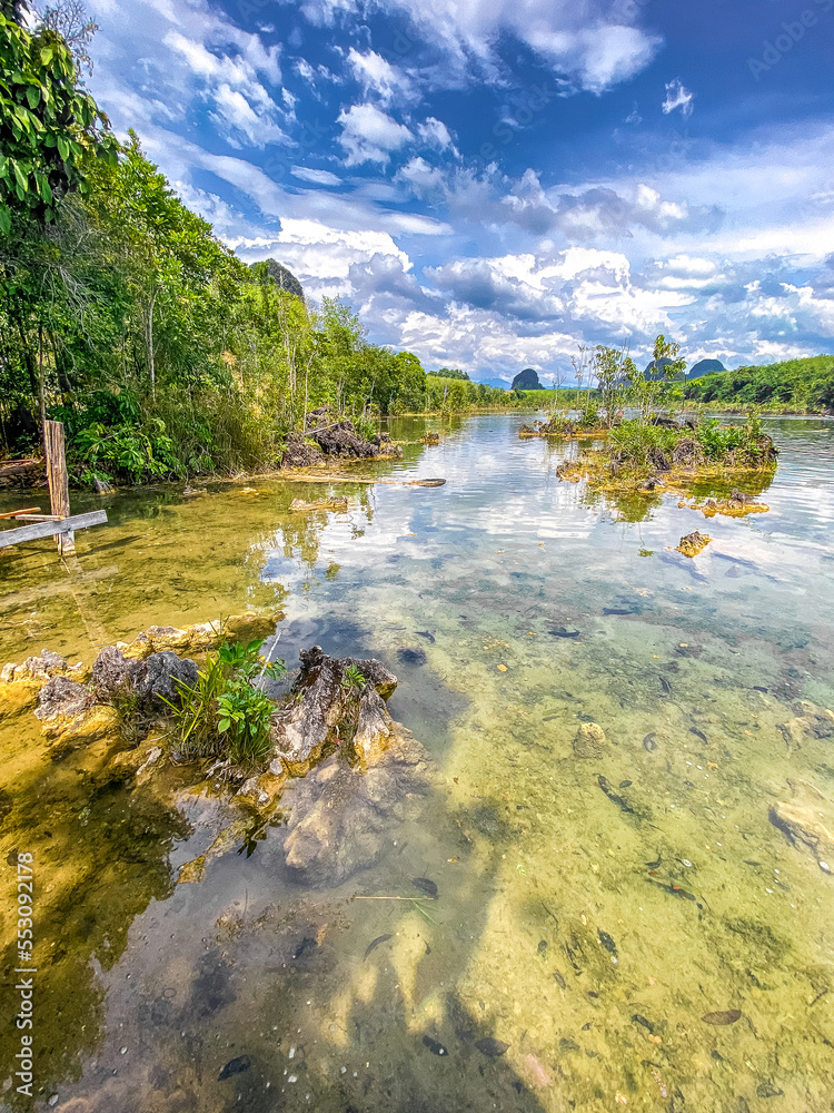 Nong Thale crystal lake in Krabi, Thailand Nong Thale crystal lake in Krabi, Thailand