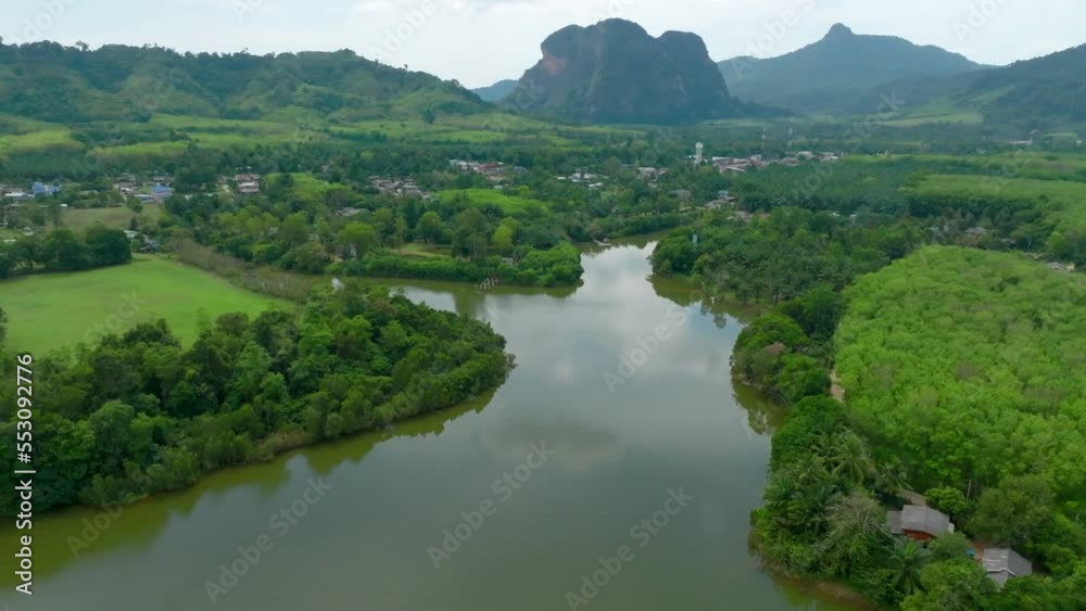 Aerial view of Nong Thale lake in Krabi, Thailand Aerial view of Nong Thale lake in Krabi, Thailand