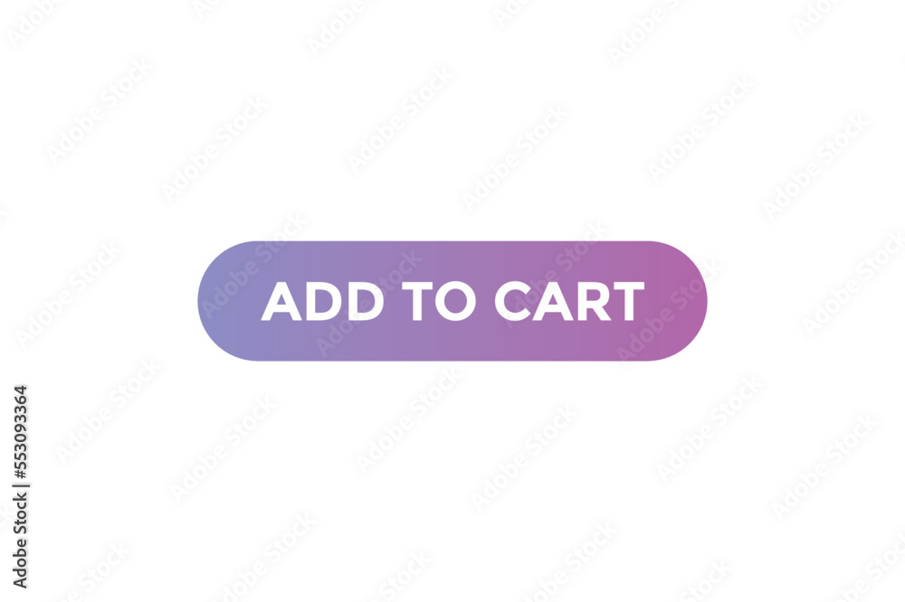 Add to cart button web banner template Vector Illustration
