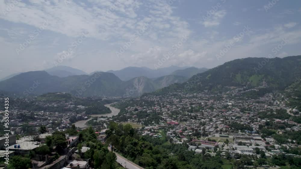 Aerial view of muzaffarabd city from the top. Aerial view of muzaffarabd city from the top.