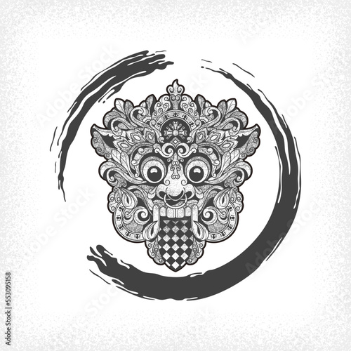 hand drawn leak bali vector art background