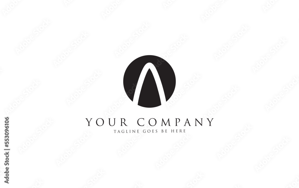 Brand logo letter icon and simple elegant flat symbol logo design vector brand icon letter A