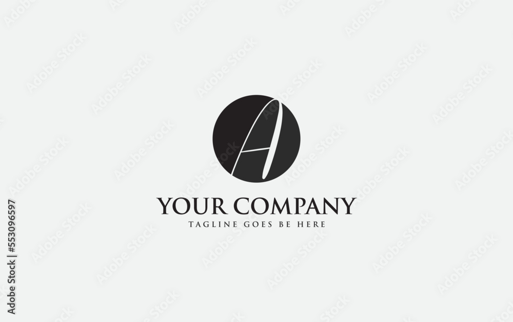 Circle brand logo thin letter icon and simple elegant flat symbol logo design vector brand icon letter A Circle brand logo thin letter icon and simple elegant flat symbol logo design vector brand icon letter A