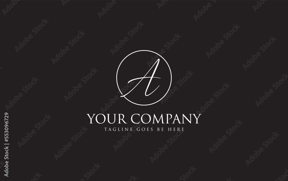 Circle brand logo thin letter icon and simple elegant flat symbol logo design vector brand icon letter A Circle brand logo thin letter icon and simple elegant flat symbol logo design vector brand icon letter A