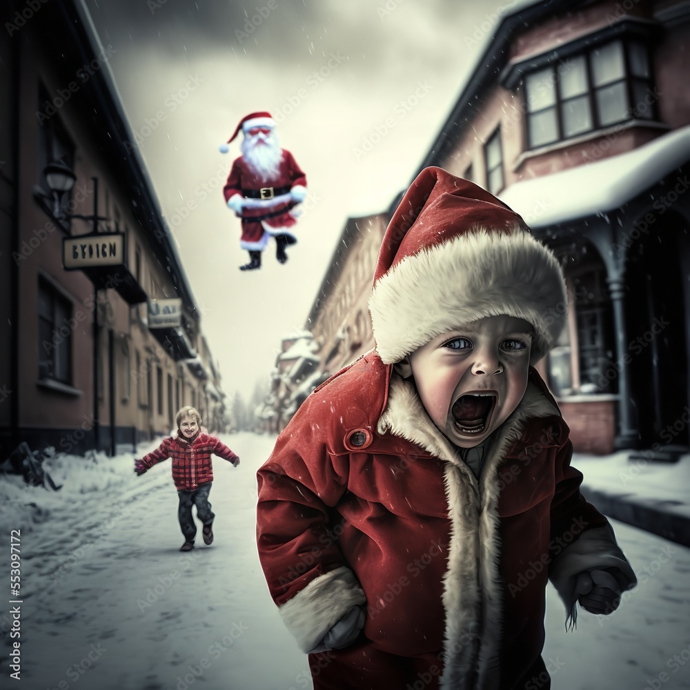 Bad santa claus, bad character of santa Stock Illustration Adobe Stock