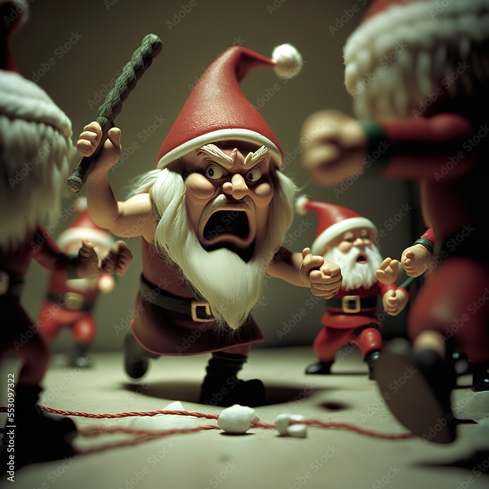 Bad santa claus, bad character of santa Stock Illustration Adobe Stock