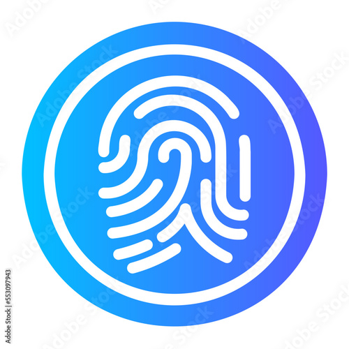 fingerprint gradient icon