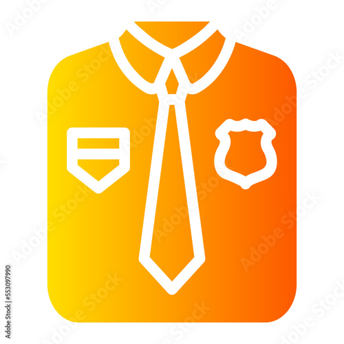 police uniform gradient icon