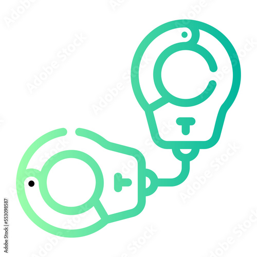 handcuffs gradient icon