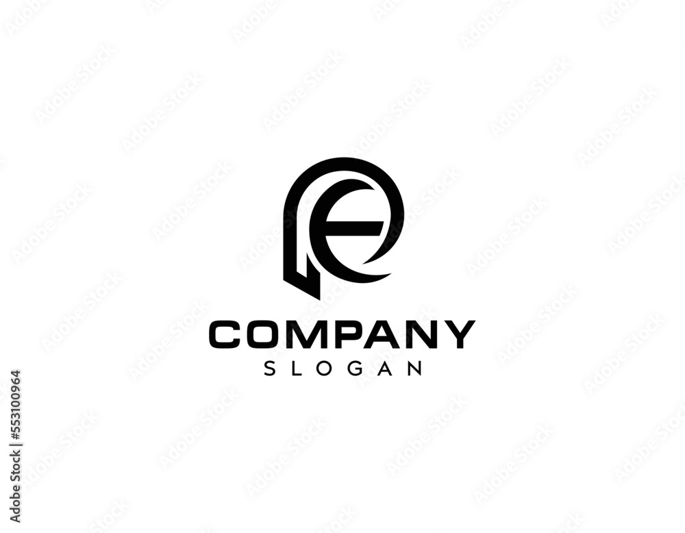 Abstract letter EP logo, PE vector logo design