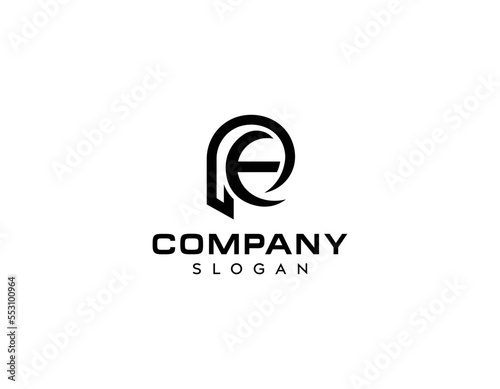Abstract letter EP logo, PE vector logo design