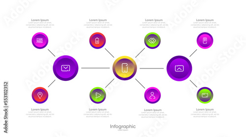 Vector Infographics design templates, and business concepts, can be used for workflow layout, diagrams, annual reports