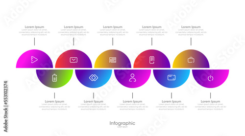 Vector Infographics design templates, and business concepts, can be used for workflow layout, diagrams, annual reports