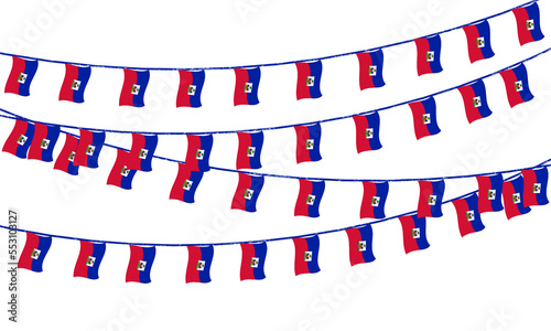 Fotografie haitian flag is blue red to commemorate haitian independence day on january 1st