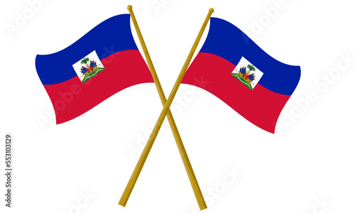 haitian flag is blue red to commemorate haitian independence day on january 1st. isolated transparent background png