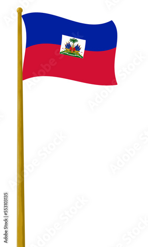 haitian flag is blue red to commemorate haitian independence day on january 1st. isolated transparent background png