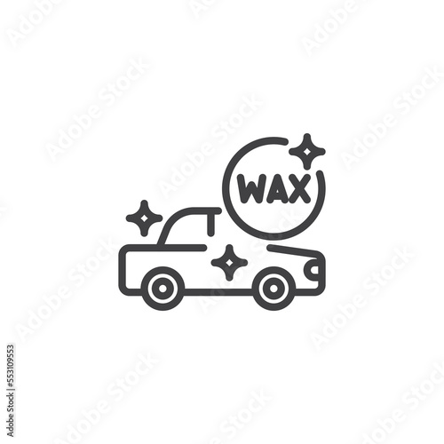 Car wax line icon
