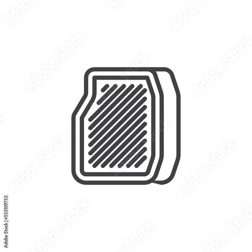 Car carpet line icon