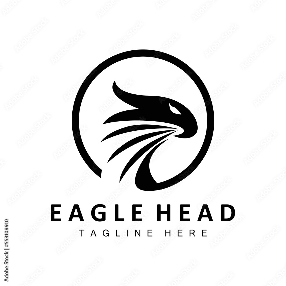 Eagle Head Logo Design, Flying Feather Animal Wings Vector, Product Brand Icon Illustration Eagle Head Logo Design, Flying Feather Animal Wings Vector, Product Brand Icon Illustration