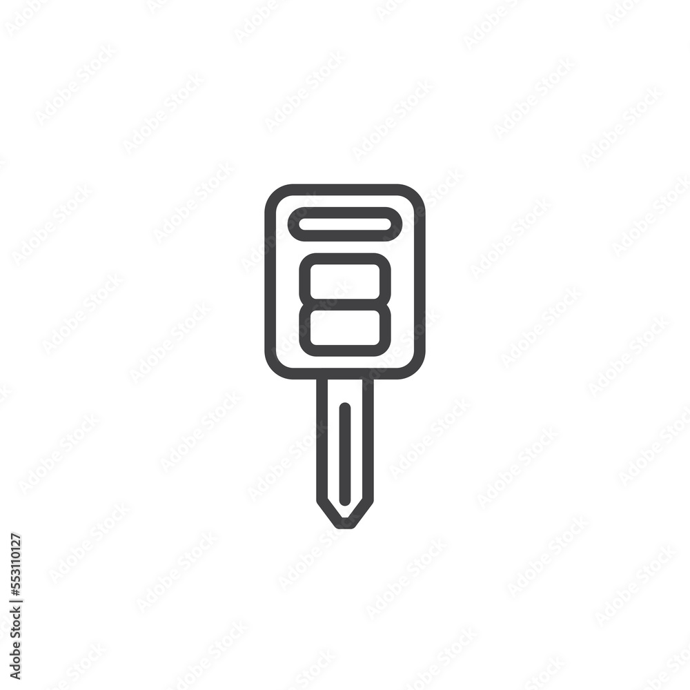 Car key line icon