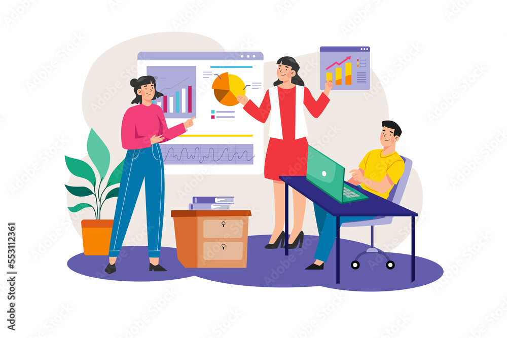 Team Discussing About Business Grow Team Discussing About Business Grow