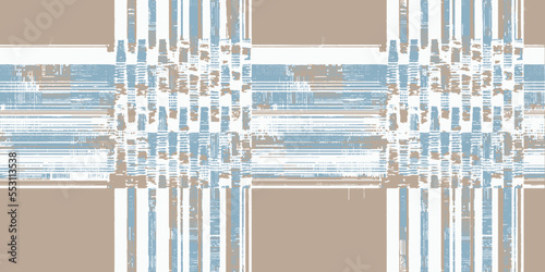 Blue,beige white  Plaid Lines Watercolor Trendy Unlined seamless Design Trendy Color Cards Print Anywhere Home Textile Fabric Wall Cards Packaging Carpet Rug Plain Background