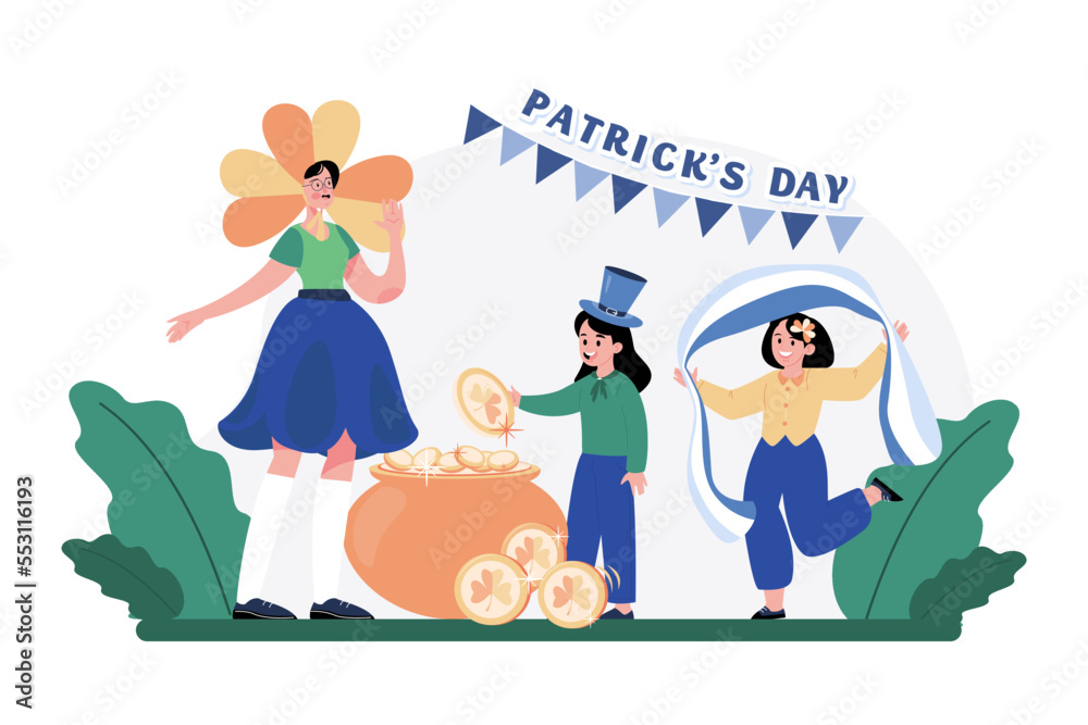 Naklejka premium Valentine�s Day Illustration concept on white background
