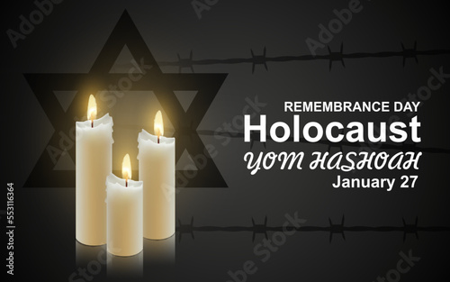 Yom HaShoah. Holocaust Remembrance Day. EPS10 vector