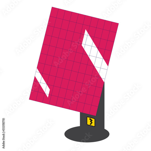 Solar panel, solar battery, vector format.