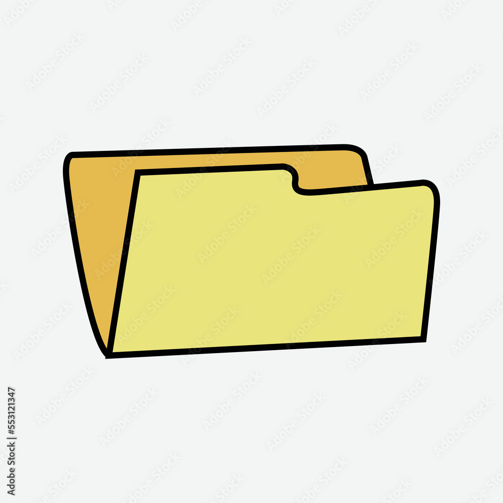 Folder Icon isolated. Office Concept. - Vector Folder Icon isolated. Office Concept. - Vector