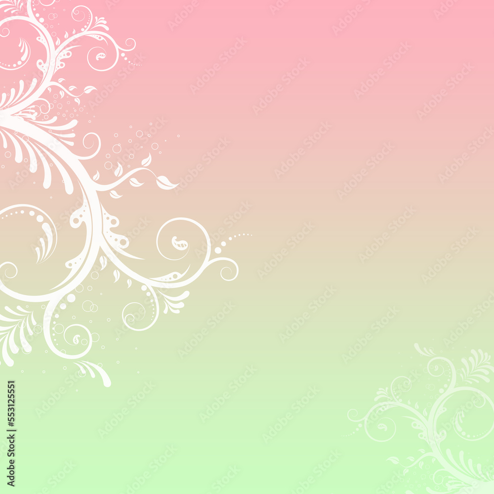 floral background with pastel background 