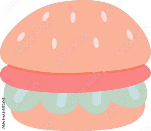 Burger doodle vector