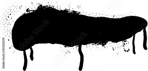 Black round shape frame spray paint