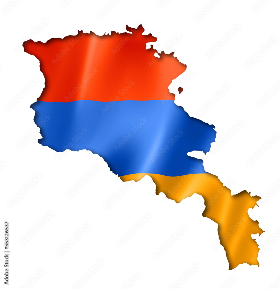 Fototapeta premium Armenian flag map
