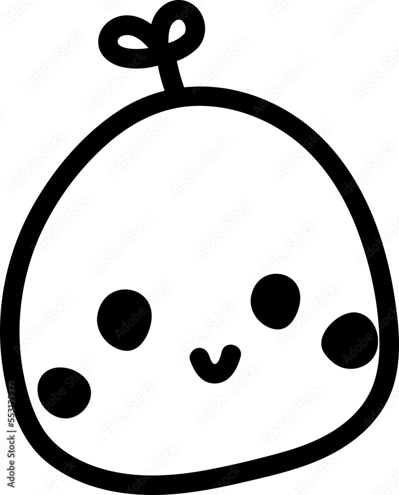 Obraz premium Cute smile doodle vector