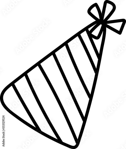 Party hat doodle vector 