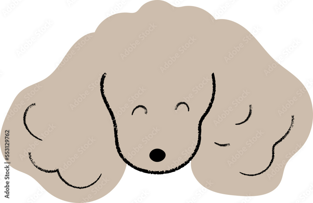 Obraz premium Cute dog head doodle vector