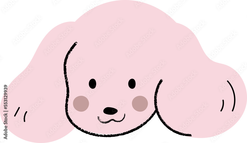 Cute dog head doodle vector Cute dog head doodle vector